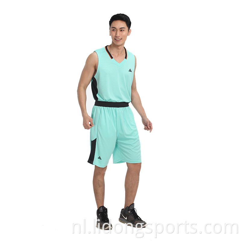 Sublimatie van hoge kwaliteit basketbal jersey uniform nieuw ontwerp
